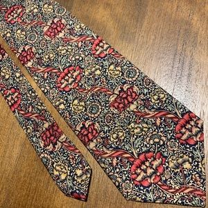 Floral abstract silk neck tie
